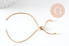 Base de bracelet réglable acier doré 14k chaine vénitienne 22cm,création bijoux sans nickel,bracelet acier inoxydable , x1 G5686