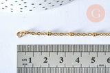 Base de bracelet réglable satellite or acier 14k 15.8cm, sans nickel, bracelet or acier inoxydable, x1 G5968