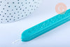 Batonnet de cire à cacheter vert nacré avec mèche, x1 (G7158)
