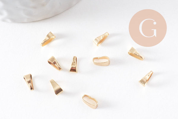 Bélière acier 304 inoxydable doré 7mm, x10 (G2897)