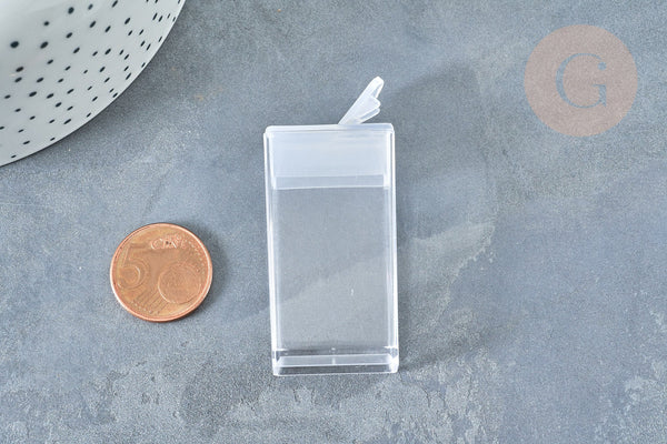 Boite rangement en plastique perles rectangle 5cm, x1 (G7995)