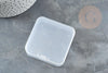 Boite rangement perles en plastique carrée 6.4cm, x1 (G0165)