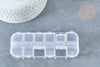 Boite rangement perles en plastique rectangulaire, x1 (G8162)