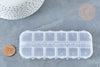 Boite rangement perles en plastique rectangulaire, x1 (G8162)