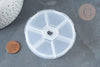 Boite rangement perles en plastique ronde 6 compartiments 7.8cm, x1 (G7213)