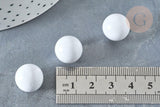 Bola carillon d'harmonie blanche 14mm, x1 (G6707)