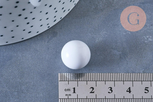 Bola carillon d'harmonie blanche 16mm, x1 (G5426)