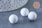 Bola carillon d'harmonie blanche 16mm, x1 (G5426)
