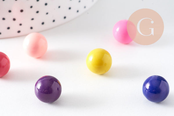 Bola carillon d'harmonie coloré 12mm, x1 (G7131)