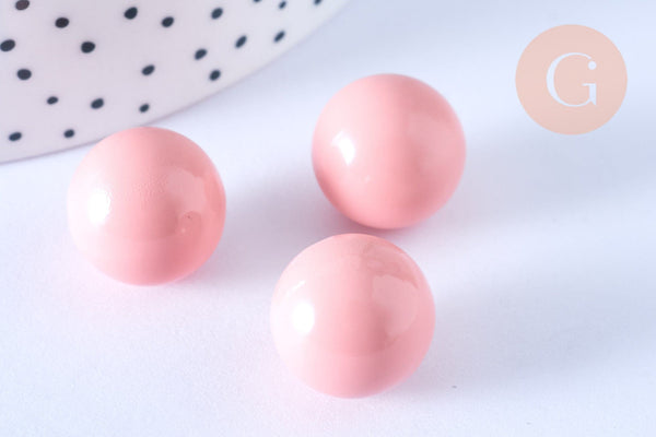 Bola carillon d'harmonie rose 16mm, x1 (G6606)