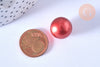 Bola carillon d'harmonie rouge métallisé 16mm, x1 (G6685)