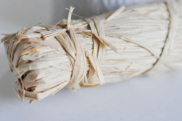 Botte raffia naturel fabrication paniers, vannerie,crochet, tissage,corde naturelle, x1 botte de 50g (G1891)