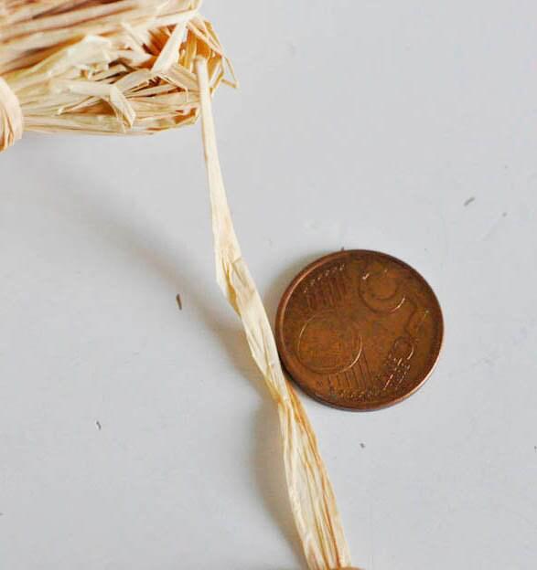 Botte raffia naturel fabrication paniers, vannerie,crochet, tissage,corde naturelle, x1 botte de 50g (G1891)