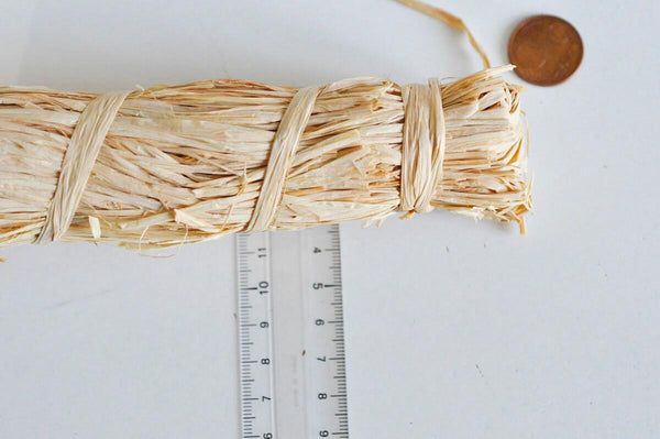 Botte raffia naturel fabrication paniers, vannerie,crochet, tissage,corde naturelle, x1 botte de 50g (G1891)