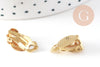 Boucles Clip oreilles non percées laiton brut 16mm, x10 (G1520)