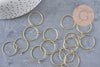 Boucles créoles laiton brut 20mm, x10 (G3730)