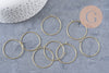 Boucles créoles laiton brut 30mm, x 10/20/50/100 (G1603)