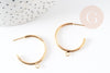 Boucles d'oreilles Anneau créole puce doré 18k 32.5mm, x2 (G3044)
