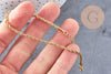 Bracelet Chaine torsadée laiton doré 18.6cm, x1 (G10821)