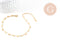 Bracelet acier doré 14k cœur 21cm, x1 (G5346)