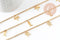 Bracelet de cheville croix coeurs acier inoxydable 304 doré 27-37cm, x1 (G7110)