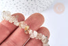 Bracelet élastique chips quartz rutile naturel 50mm, x1 (G7078)