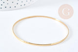 Bracelet jonc fin 2.5mm lisse doré 14K-67mm, x1 (G8357)