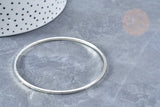 Bracelet jonc laiton Plaqué argent 925 | 70mm, x1 (G8351)
