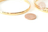 Bracelet jonc lisse 5.5mm acier 304 inoxydable doré 68mm, bracelet sans nickel, x1 (G7737)