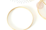 Bracelet jonc lisse 5.5mm acier 304 inoxydable doré 68mm, bracelet sans nickel, x1 (G7737)