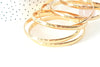 Bracelet jonc lisse 5.5mm acier 304 inoxydable doré 68mm, bracelet sans nickel, x1 (G7737)