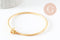 Bracelet jonc ouvrable laiton brut 60mm, x1 (G0100)