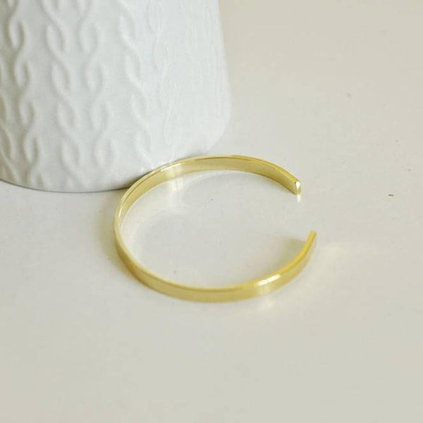 Bracelet jonc réglable laiton doré 16k 4mm-60mm, x1 (G0653)