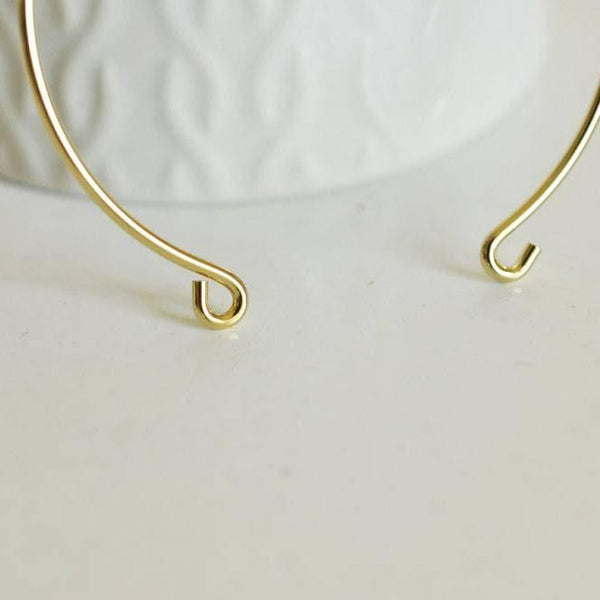 Bracelet jonc réglable laiton doré finition boucle 16k 57mm, x1 (G10175)