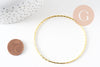 Bracelet jonc strié laiton doré 62mm, x1 (G3962)