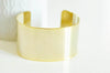 Bracelet manchette XXL réglable laiton doré 16k 40mm, x1 (G1329)