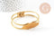 Bracelet manchette ressort laiton brut 47x60mm, x1 (G2710)