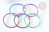 Bracelet paillettes tube plastique PVC 6,3cm, bijoux fantaisie DIY, x1 (G7228)