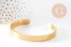 Bracelet réglable jonc lisse acier 304 inoxydable doré 50x63mm, x1 (G4912)