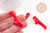 Branche corail acrylique rouge, perle acrylique, corail rouge, coquillage bijou,45mm,x5 (G0186)