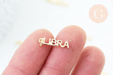 Breloque Balance laiton doré 18k,sans nickel,création bijoux astrologique, pendentif horoscope,17.5mm, x1 (G6045)