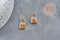 Breloque cadenas acier 304 doré 18k inoxydable 18mm, création bijoux amour, x1 (G2612)