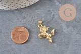 18k Gold Plated Prancing Horse Charm 22mm, x1 (G11255)