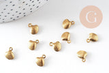 Breloque coquillage laiton, fournitures pour bijoux, breloques laiton brut ,pendentif bijoux,sans nickel, x 10, 8mm,G2559