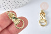 Breloque main poing anneau zamac doré 29mm,Pendentif création de bijoux, x1 G7453