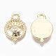 Breloque oeil protecteur zamac doré 18k cristal zircon9mm , x1 (G5490)