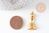 Breloque pièce échecs laiton, fournitures pour bijoux, breloques laiton brut , breloque bijoux,jeux d'échecs, x1, 20mm-G1493