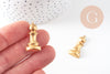 Breloque pièce échecs laiton, fournitures pour bijoux, breloques laiton brut , breloque bijoux,jeux d'échecs, x1, 20mm-G1493