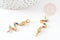 Breloque serpent laiton doré 18k cristal sans nickel,cadeau anniversaire,pendentif animal zircon, 32.5mm, x1 G4008