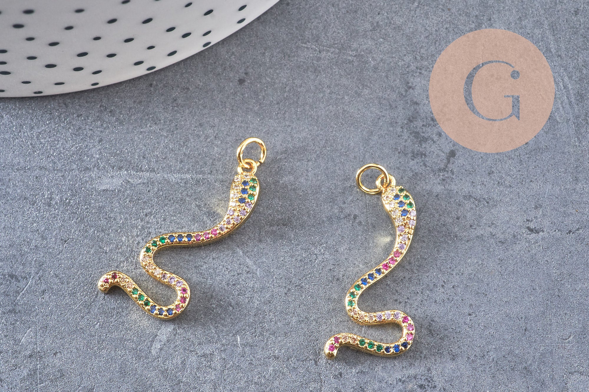 Breloque serpent laiton doré 18k cristal,sans nickel,cadeau anniversaire,pendentif animal, Pendentif zircon,27.5mm, x1 (G2419)